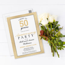 Tarjeta de Feliz Cumpleaños 50 Aniversario de Boda