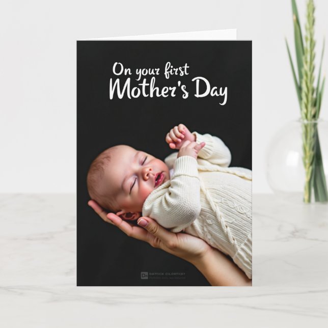 Tarjeta de Feliz Cumpleaños a la Nueva Madre (Anverso)