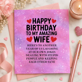 tarjeta de feliz cumpleaños a mi increíble esposa 