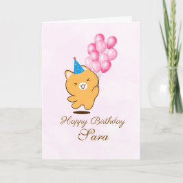 Tarjeta de Feliz Cumpleaños Adorable