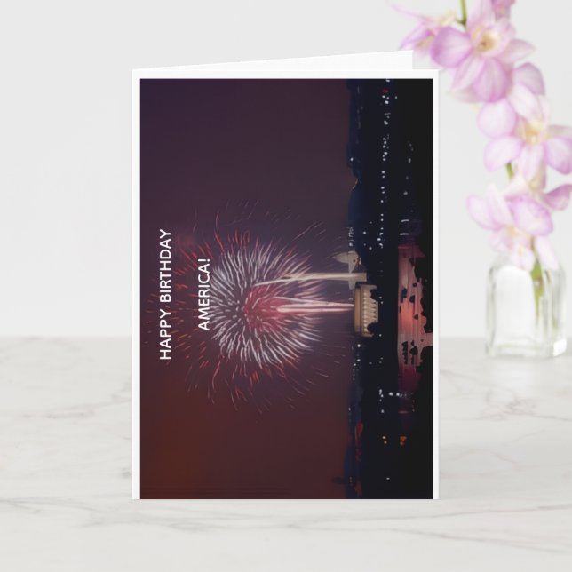 Tarjeta de Feliz Cumpleaños América (Orquídea)