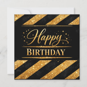 Tarjeta de Feliz Cumpleaños, Arte Judío Lujo Negro