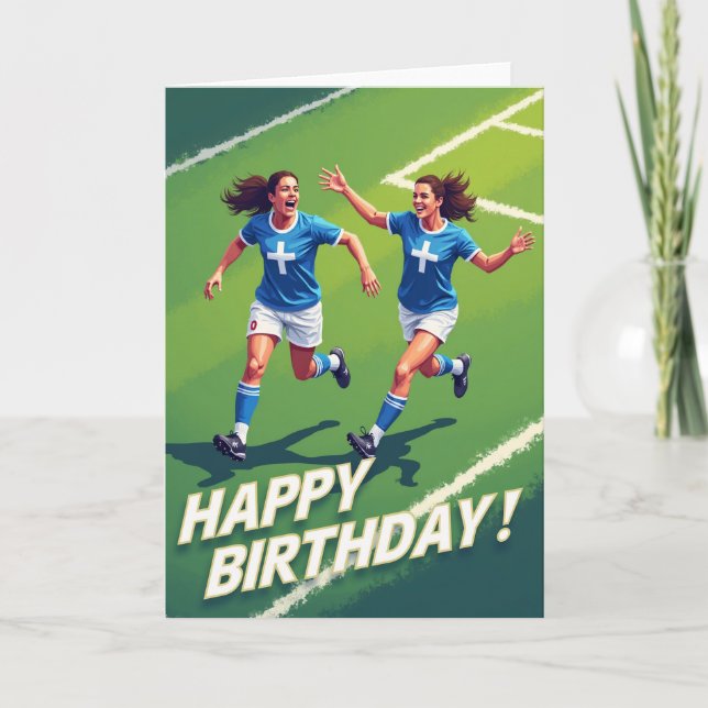 Tarjeta de Feliz Cumpleaños Atlético (Anverso)