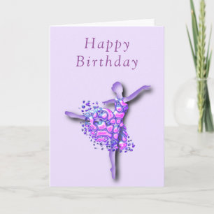 Tarjeta de Feliz Cumpleaños Bailarina Mujer Danza