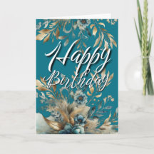 Tarjeta de Feliz Cumpleaños Boho Acuarela Floral V