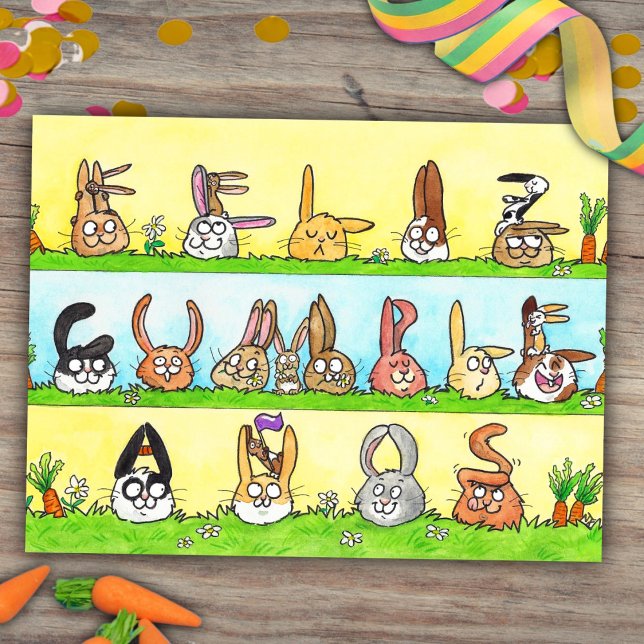 Tarjeta de Feliz Cumpleaños Bunnies (Subido por el creador)