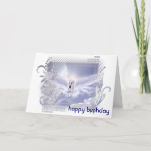 Tarjeta de Feliz Cumpleaños Caballo Blanco Pegasus
