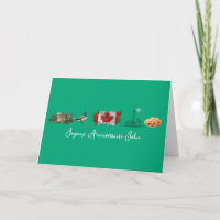 Tarjeta de Feliz Cumpleaños Canadiense Francés, Qu