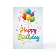 Tarjeta de Feliz Cumpleaños - Celebración de Globo