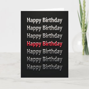 Tarjeta de Feliz Cumpleaños Color Carmesí