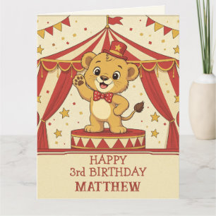 Tarjeta de Feliz Cumpleaños con Cachorro de León d