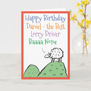 Tarjeta de Feliz Cumpleaños con Diseño de Oveja pa
