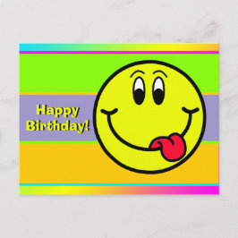 Tarjeta de Feliz Cumpleaños con Emoji de Cara Sonr
