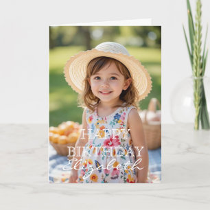 Tarjeta de Feliz Cumpleaños con Foto de Escritura 