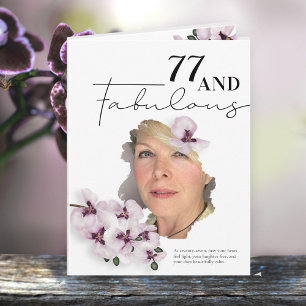 Tarjeta de Feliz Cumpleaños con Foto de Orquídea p
