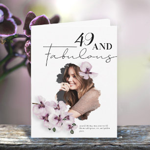 Tarjeta de Feliz Cumpleaños con Foto de Orquídea p