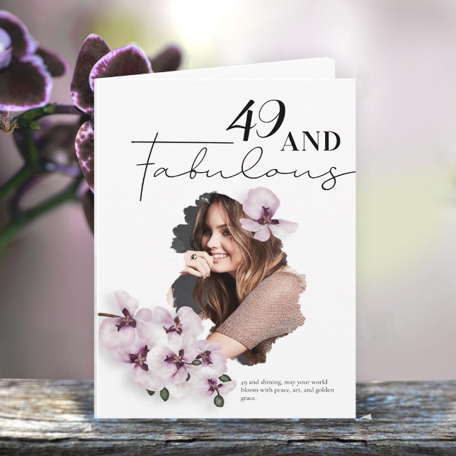 Tarjeta de Feliz Cumpleaños con Foto de Orquídea p (Subido por el creador)