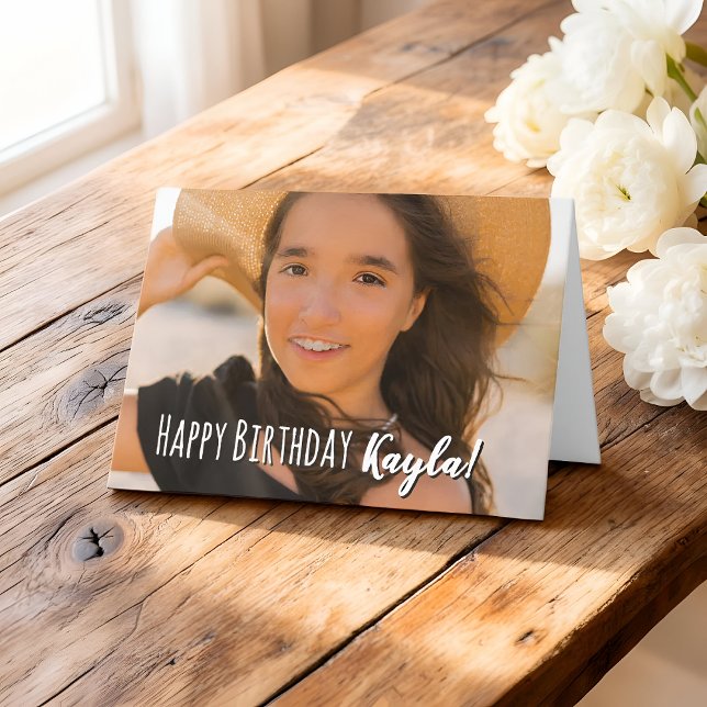 Tarjeta de Feliz Cumpleaños con Foto Personalizada (Subido por el creador)
