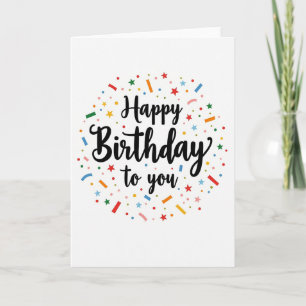Tarjeta de Feliz Cumpleaños con Guión