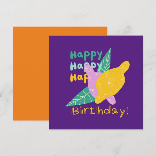 Tarjeta de Feliz Cumpleaños con Letra de Arte de L (Anverso / Reverso)