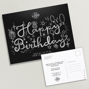 Tarjeta de Feliz Cumpleaños con Logo Empresarial e