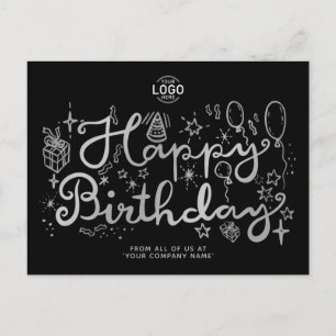 Tarjeta de Feliz Cumpleaños con Logo Empresarial e