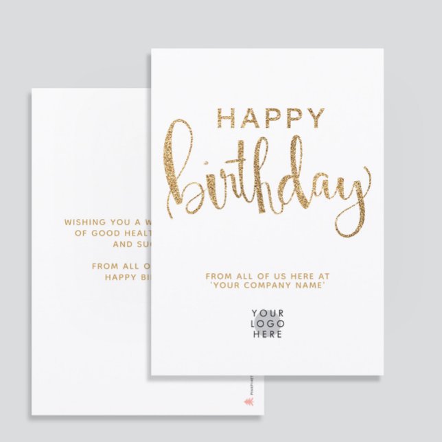 Tarjeta de Feliz Cumpleaños con Logotipo Sencillo  (Subido por el creador)