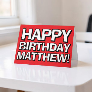 Tarjeta de Feliz Cumpleaños con Nombre Personaliza