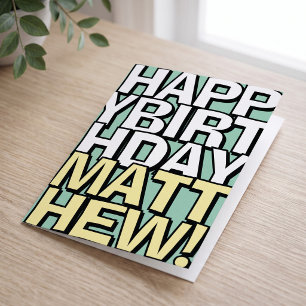 Tarjeta de Feliz Cumpleaños con Nombre Personaliza
