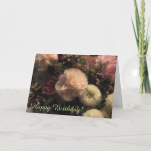 Tarjeta de Feliz Cumpleaños con Ramo Floral