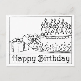 Tarjeta de Feliz Cumpleaños con Torta