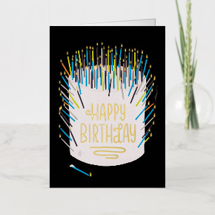 Tarjeta de Feliz Cumpleaños con Velas Divertidas d