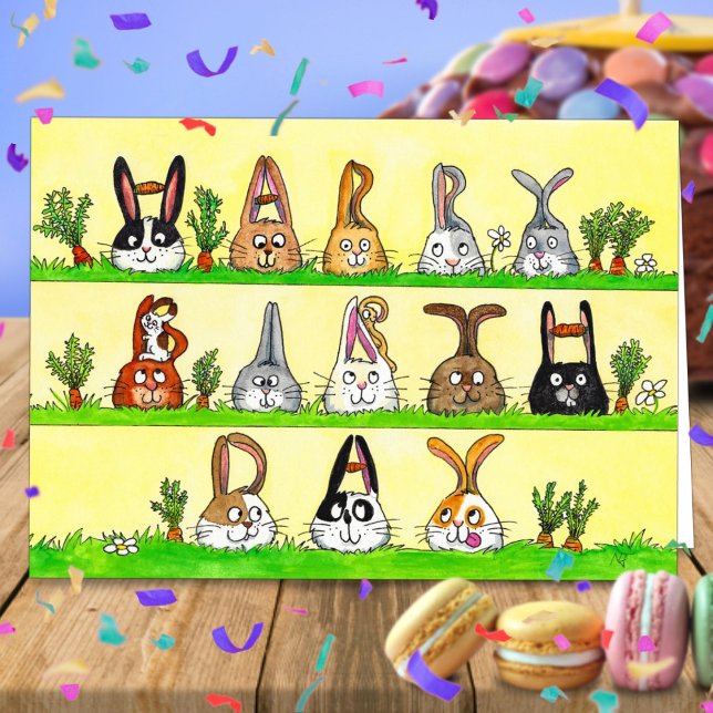 Tarjeta de Feliz Cumpleaños conejitos de N. Janes (Subido por el creador)