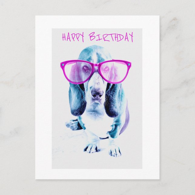 Tarjeta de Feliz Cumpleaños Cool Doggy (Anverso)