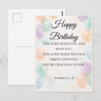 Tarjeta de Feliz Cumpleaños Cristiana – Números 6: