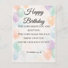 Tarjeta de Feliz Cumpleaños Cristiana – Números 6: