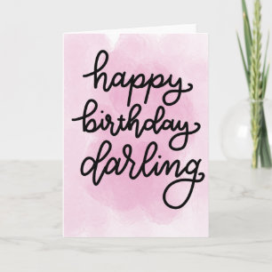 Tarjeta de feliz cumpleaños Darling