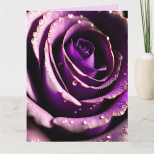 Tarjeta de Feliz Cumpleaños de Arte de Rosa Púrpur