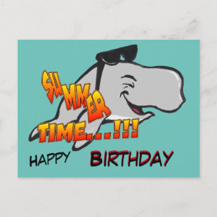 Tarjeta de Feliz Cumpleaños de Ballena Risueña