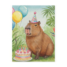 Tarjeta de Feliz Cumpleaños de Carpincho Adorable