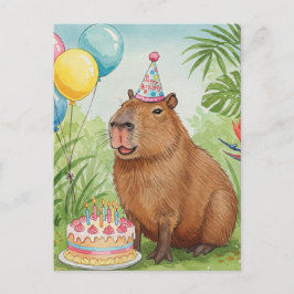 Tarjeta de Feliz Cumpleaños de Carpincho Adorable