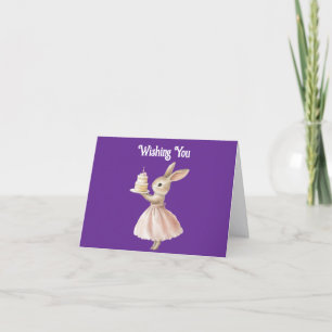 Tarjeta de Feliz Cumpleaños de Conejo