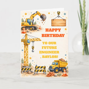 Tarjeta de Feliz Cumpleaños de Construcción