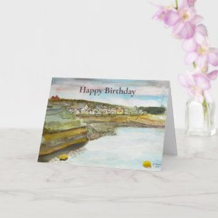 Tarjeta de Feliz Cumpleaños de la Costa de Bude Co