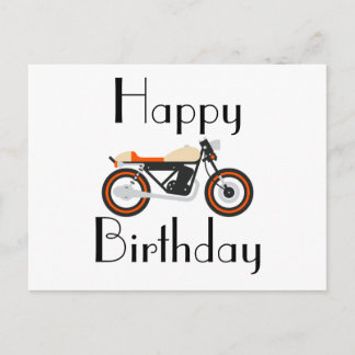 Tarjeta de Feliz Cumpleaños de Motocicleta