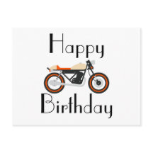 Tarjeta de Feliz Cumpleaños de Motocicleta