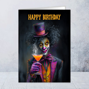 Tarjeta de Feliz Cumpleaños de Payaso de Circo Dra