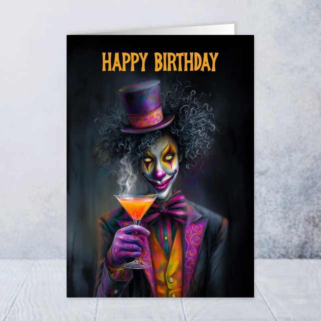 Tarjeta de Feliz Cumpleaños de Payaso de Circo Dra (Subido por el creador)