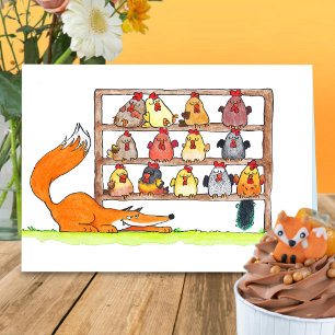 Tarjeta de Feliz Cumpleaños del Zorro Travieso