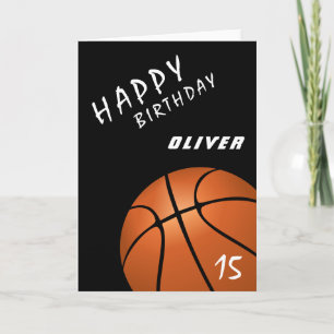 Tarjeta de Feliz Cumpleaños Deportes Baloncesto Mo